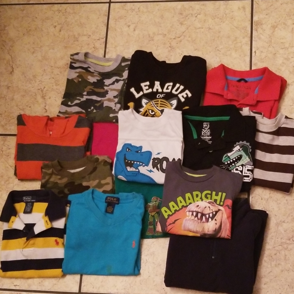 Bundle of boys size 4T shirts (14 in total)